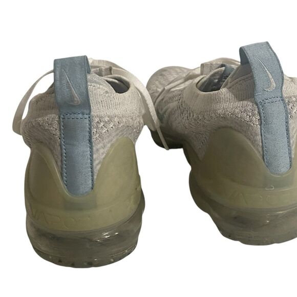 Nike Women's Air VaporMax Flyknit Gray White Shoes Size 6.5Y - Picture 6 of 16